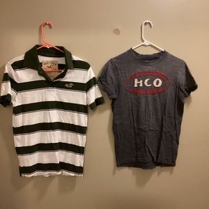 2-boys small Hollister t shirts